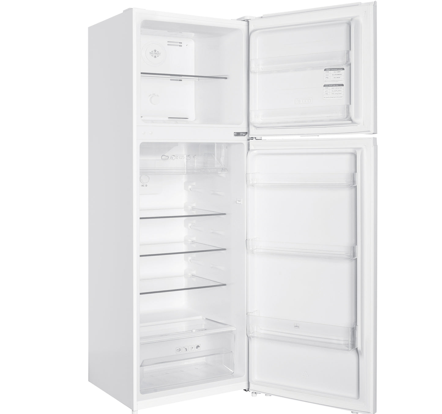 Super General Double Door Refrigerator, 267L Gross Capacity, White, SGR360NW