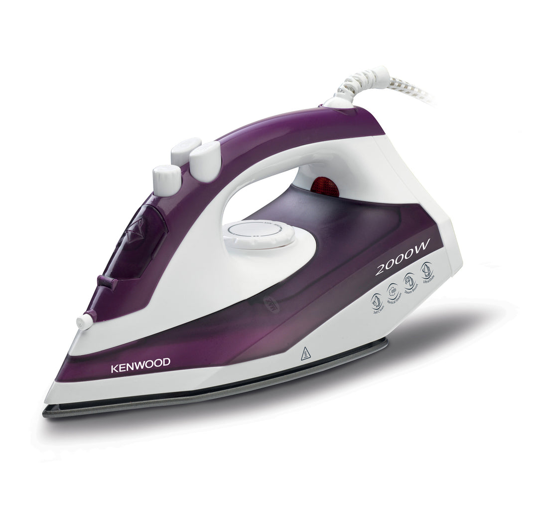 Kenwood Steam Iron 2000watts, 250ml Capacity, Non Stick Sole Plate, Steam Power 18/120g, Purple STP40.000WP