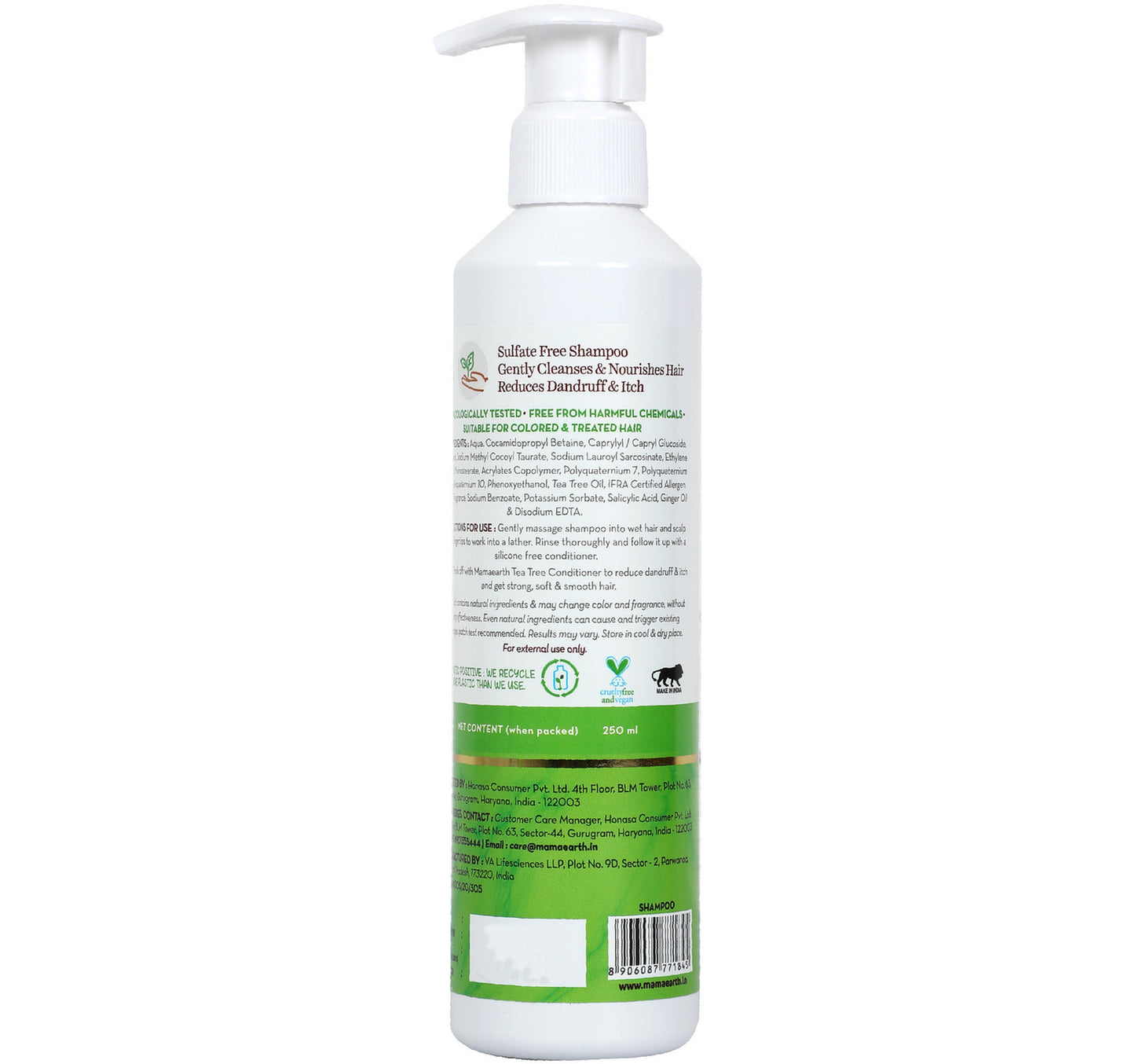Mamaearth Tea Tree & Ginger Shampoo 250 ml