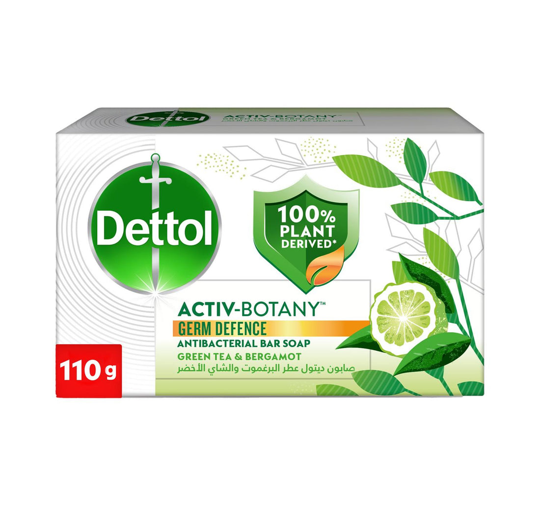 Dettol Activ-Botany Anti-Bacterial Bar Soap Green Tea & Bergamot Scent 110 g
