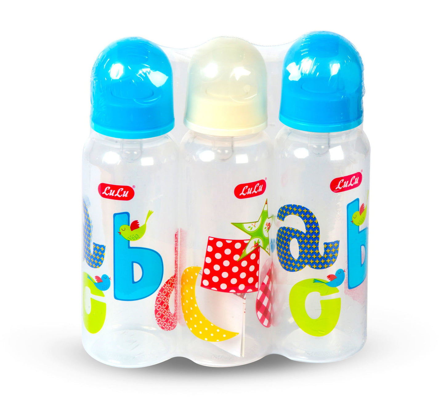 LuLu Baby Feeding Bottle Assorted 236 ml 3 pcs