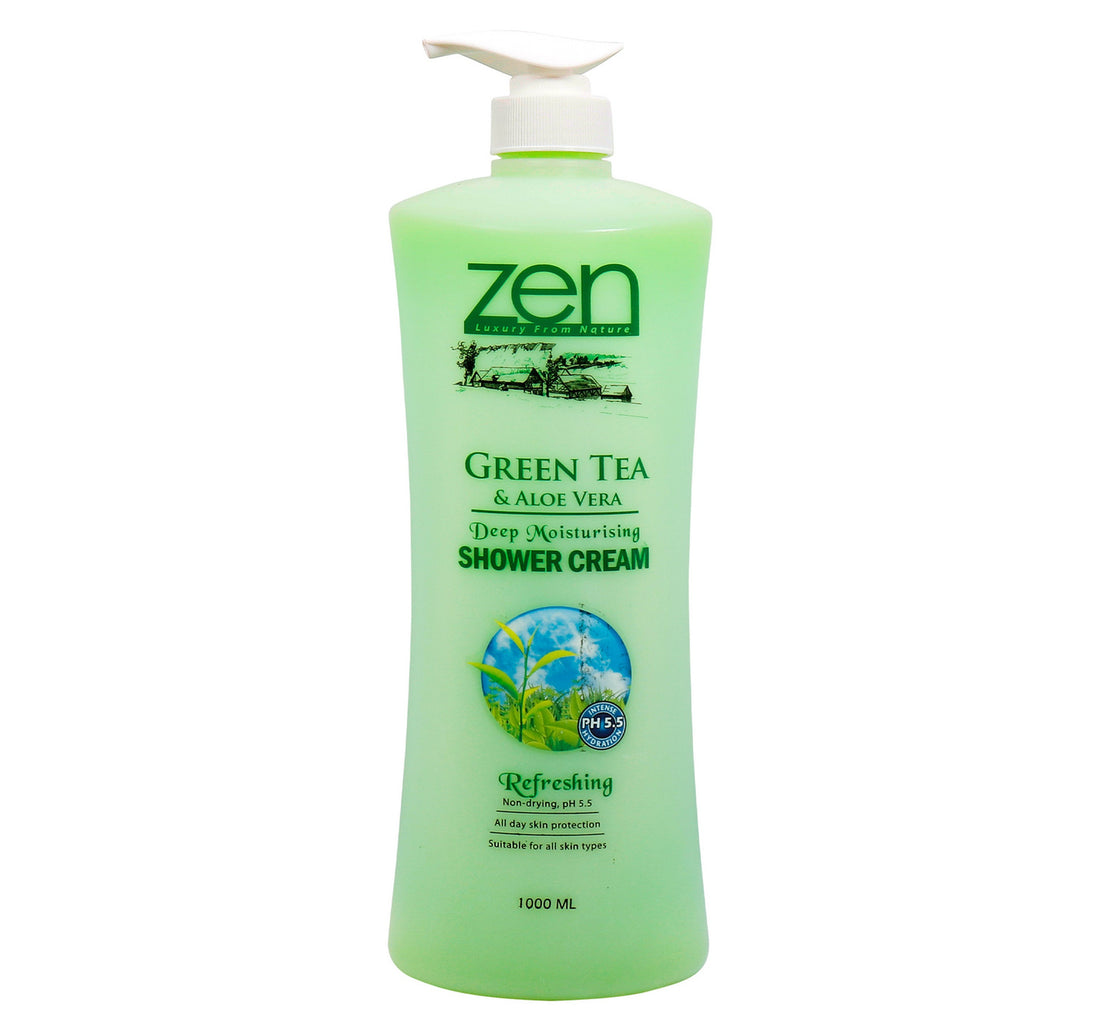 Zen Shower Cream Green Tea & Aloe Vera 1 Litre