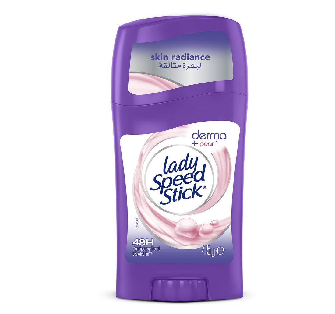 Lady Speed Stick Derma Sticks Anti-Perspirant Deodorant Radiant Skin Appearance Pearl 45 g