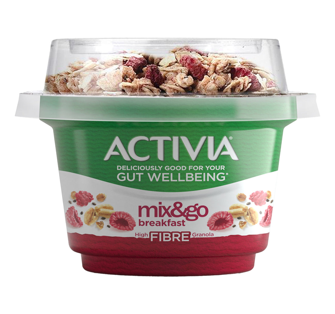 Activia Mix & Go Breakfast Raspberry Chia Granola Yogurt 150 g