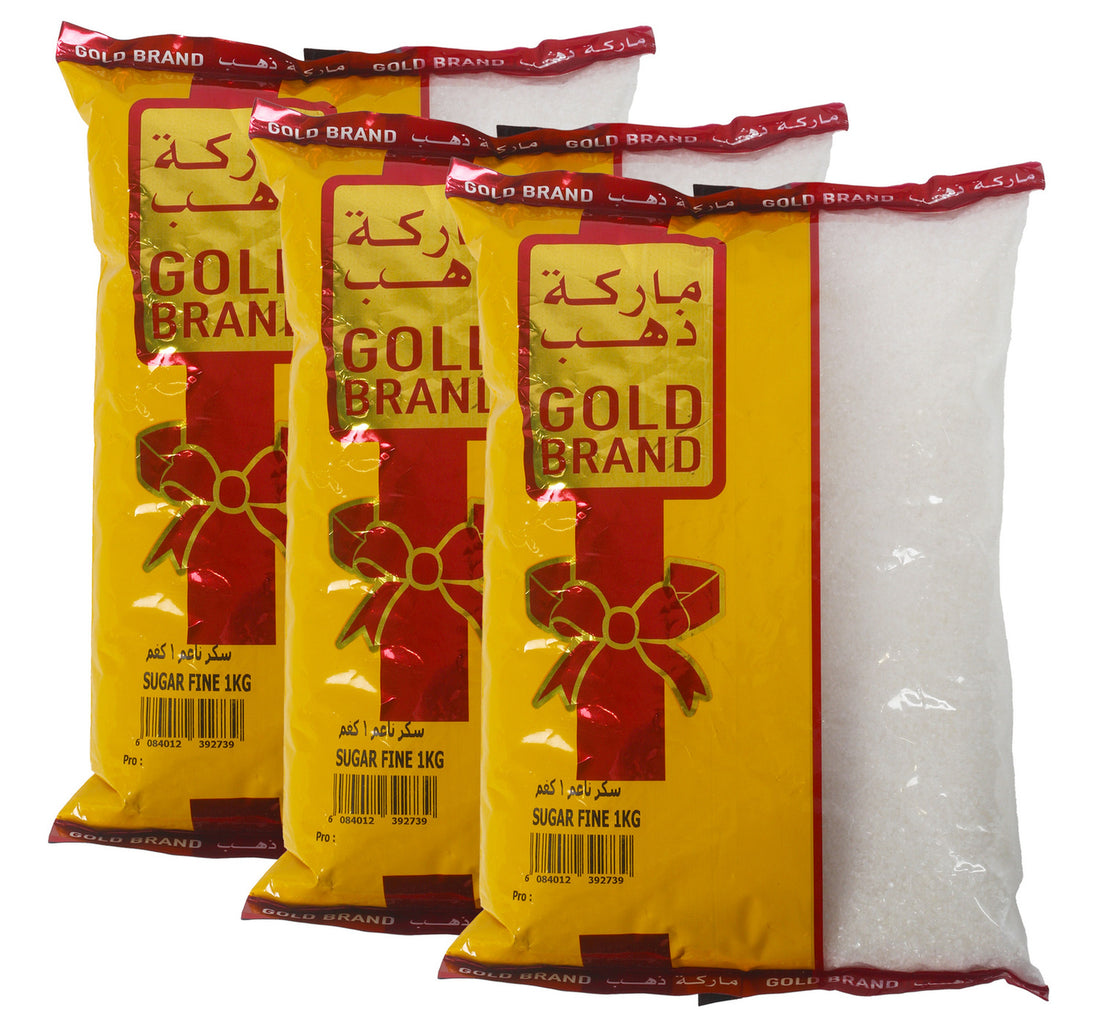 عبوة قيمة من السكر الفاخر من جولد براند، 3 × 1 كجم