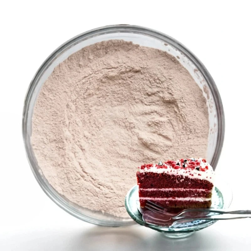 دقيق كيك ريد فيلفيت مع الماء فقط