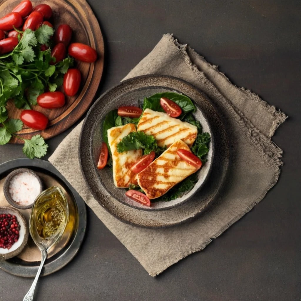 Grilled Halloumi Cheese Kitchen by Abeer