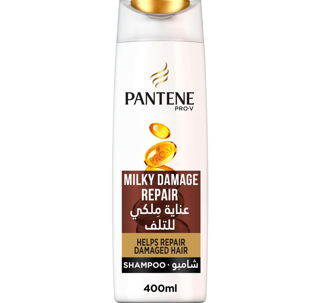 شامبو بانتين برو-في لإصلاح الشعر التالف بالحليب 400 مل