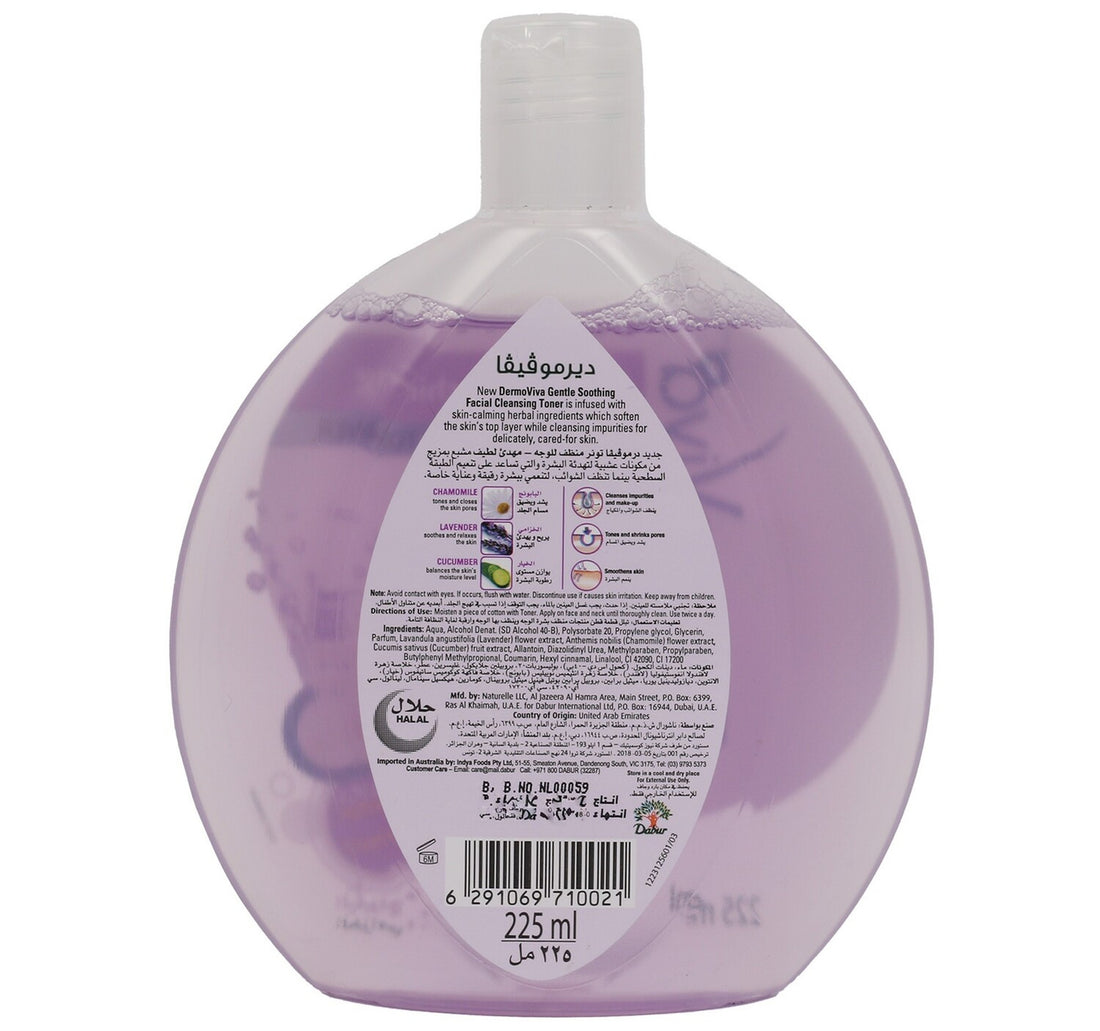 Dabur Dermoviva Lavender & Cucumber Facial Cleansing Toner 225 ml