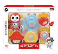 First Step Baby Rattle Set, 6 pcs, BM6300-3B24
