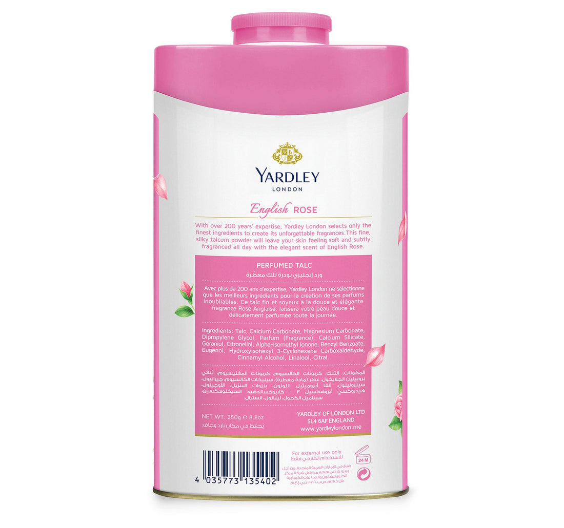 Yardley Perfumed Talc English Rose 250 g