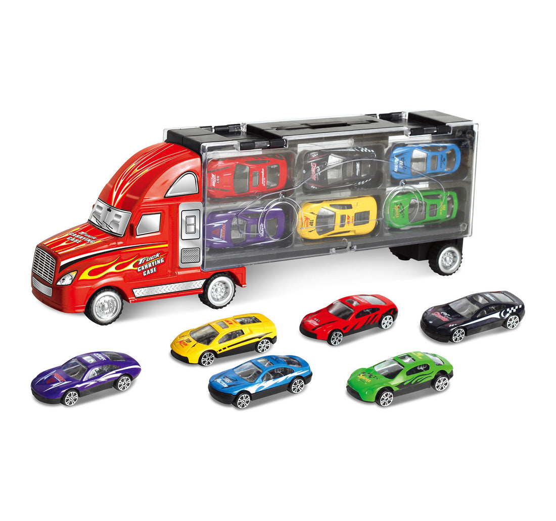 Power Joy Truck With 6pcs Die Cast Car 88133 Assorted
