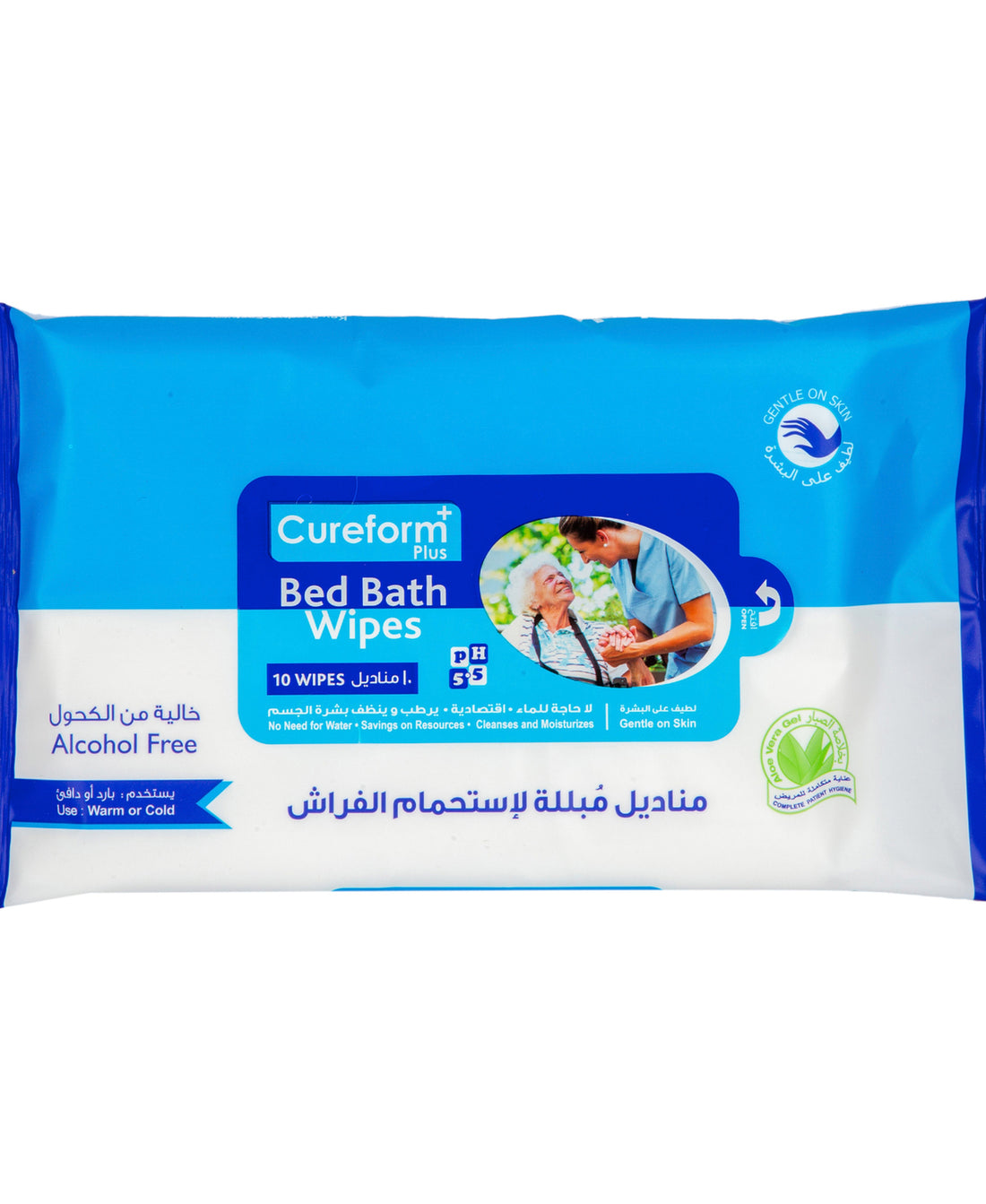 Cureform Plus Bed Bath Wipes 10pcs
