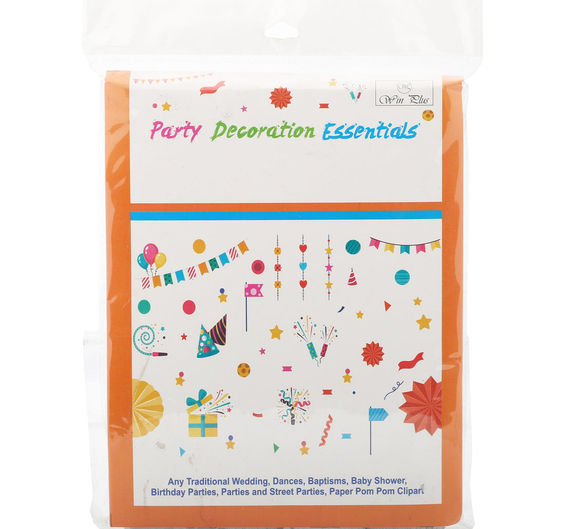 Win Plus Neon Crepe Paper Round EX316 12pcs