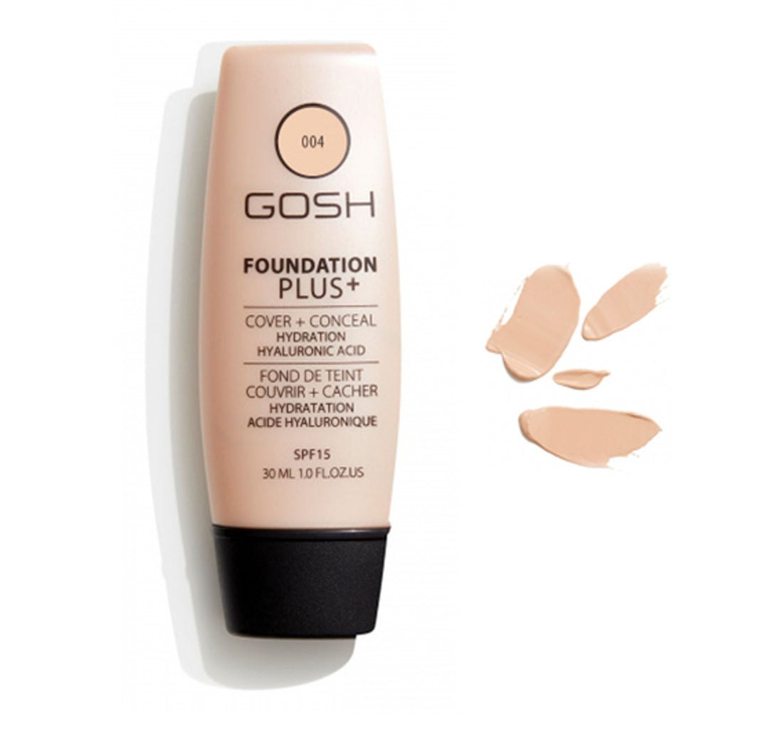 Gosh Foundation Plus + Natural 004 30 ml