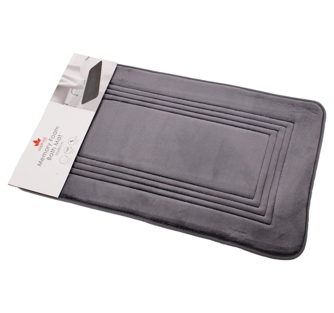 Maple Leaf Home Memory Foam Bath Mat, Assorted, SG-402