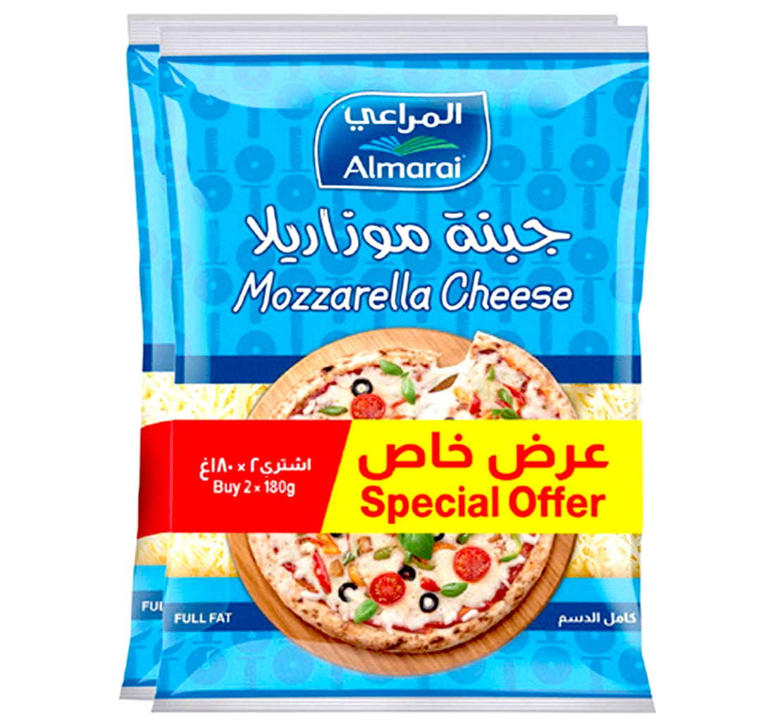 Almarai Shredded Mozzarella Cheese Value Pack 2 x 180 g
