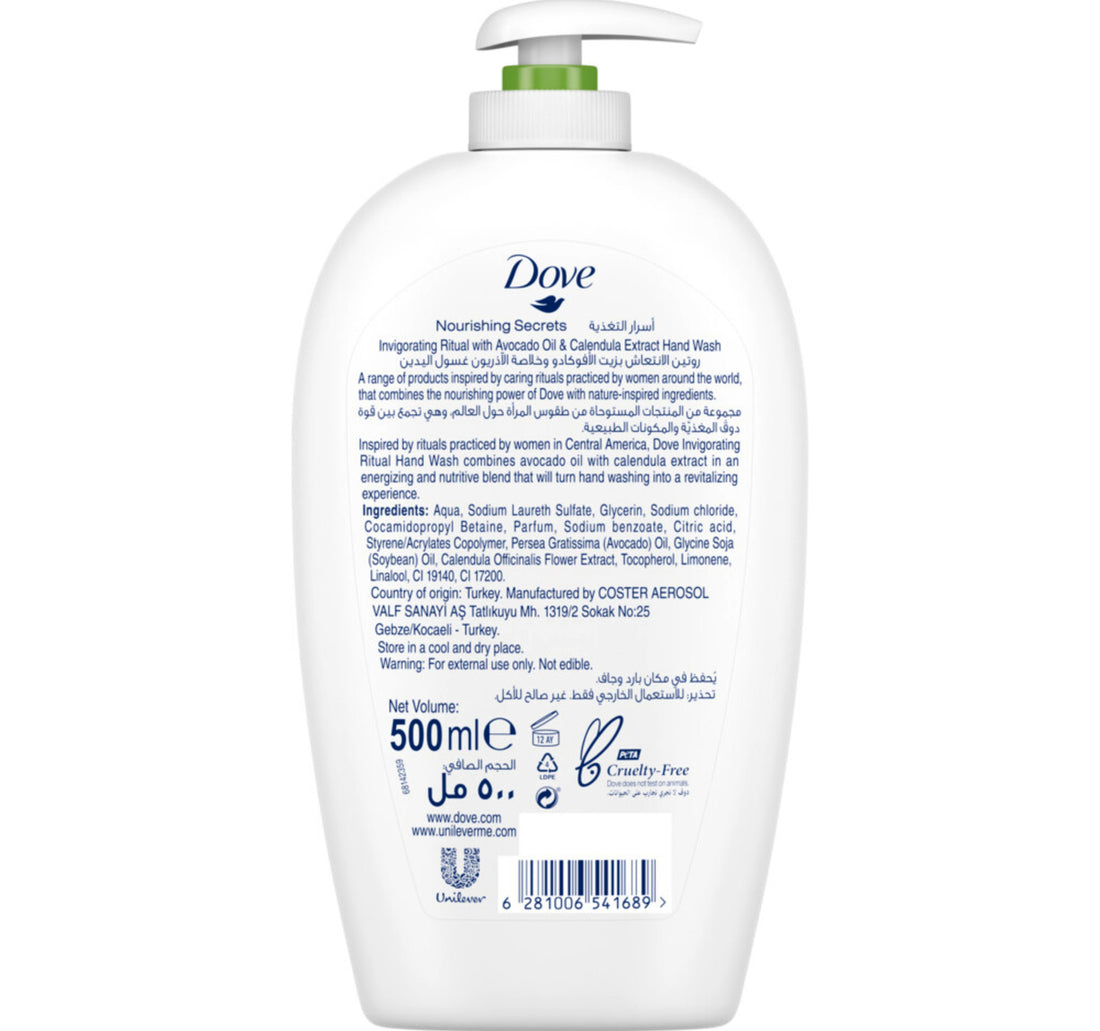 Dove Hand Wash Invigorating Ritual With Avocado Oil & Calendula 500 ml