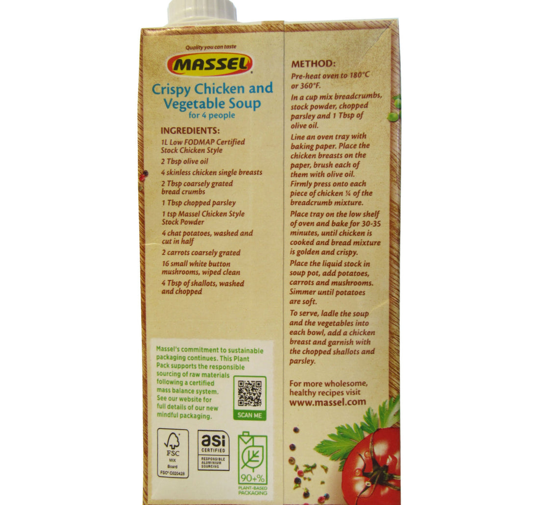 Massel Liquid Plant Based Stock Chicken Style 1 Litre