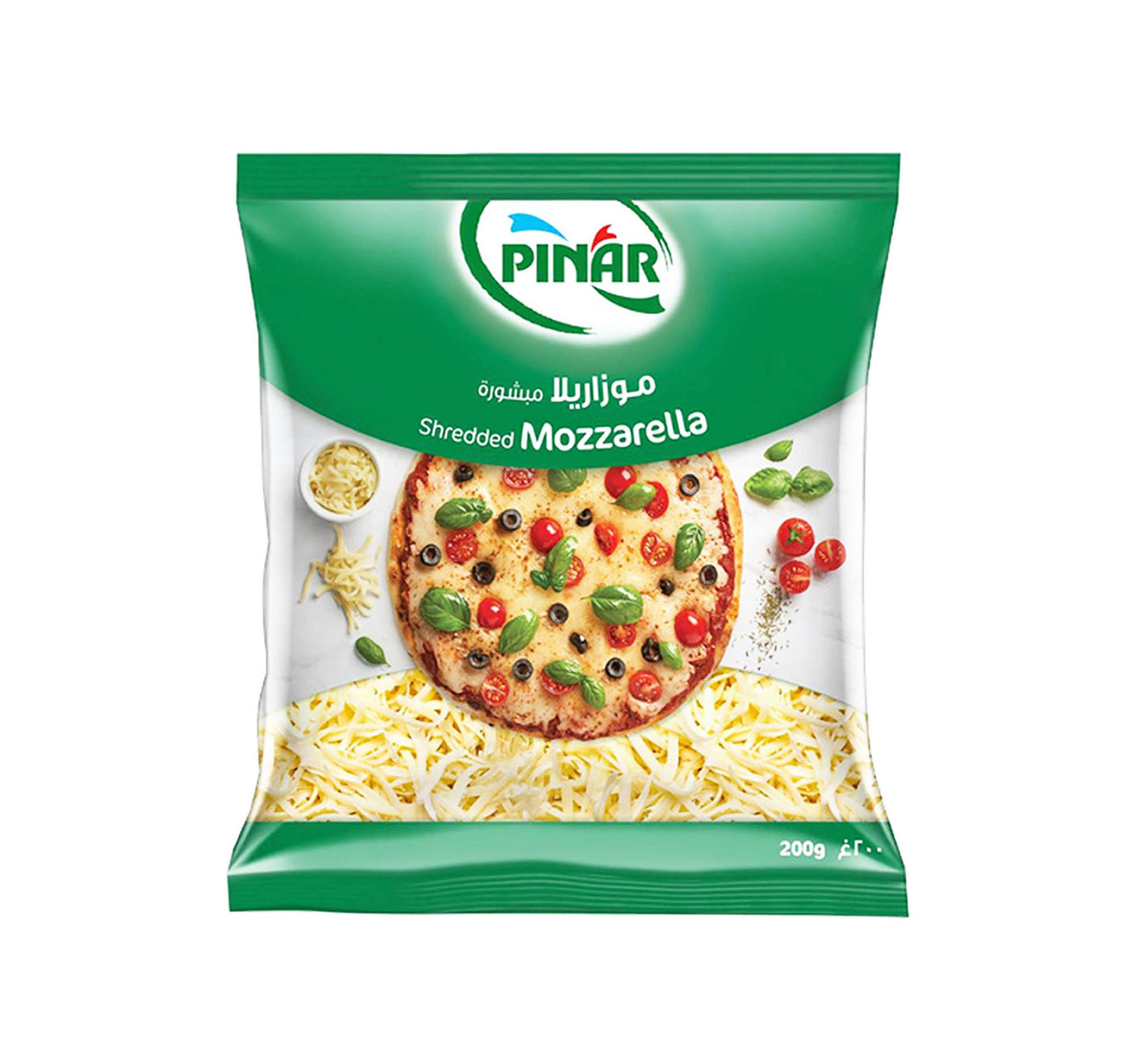 Pinar Shredded Mozzarella Cheese Value Pack 2 x 200 g Sultan Center