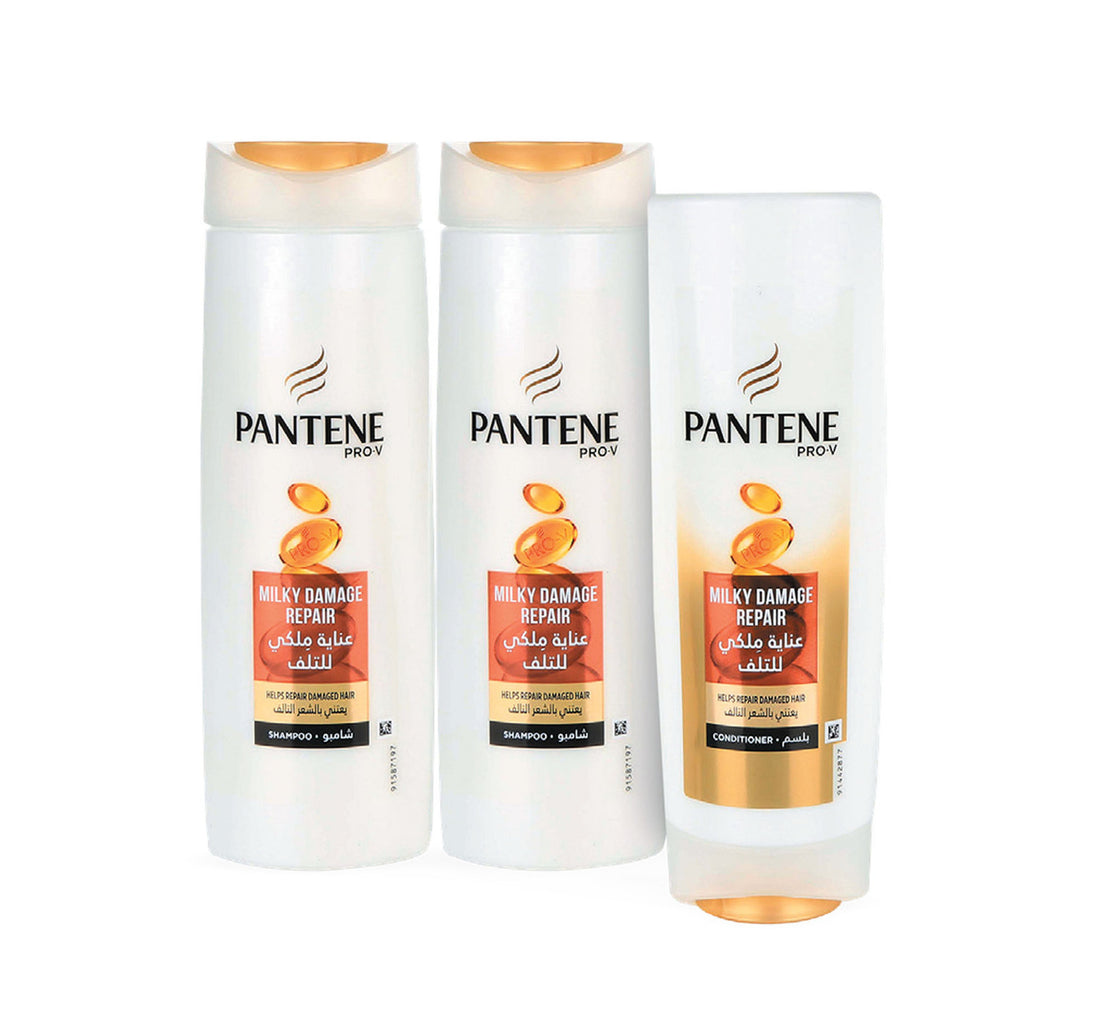Pantene Pro-V Milky Damage Repair Shampoo 2 x 400 ml + Conditioner 360 ml