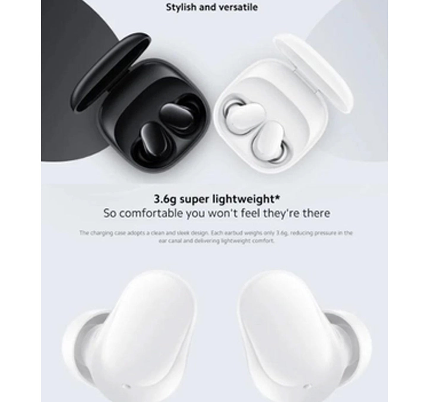 Xiaomi Redmi 6 Play True Wireless Earbuds, White, BHR8773GL