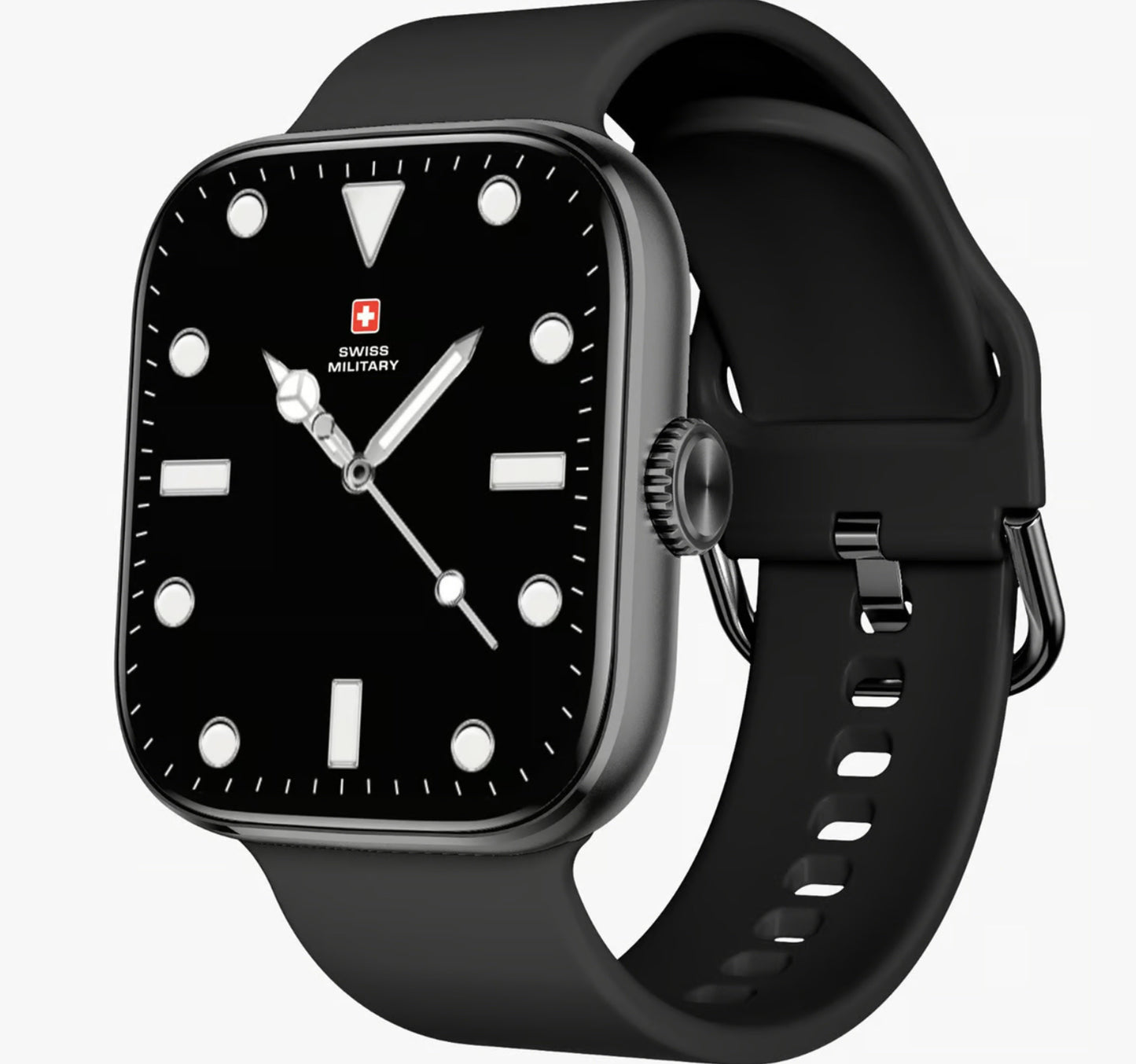Swiss Military Smart Watch Alps 4, 1.75 Inches Amoled Display, Black