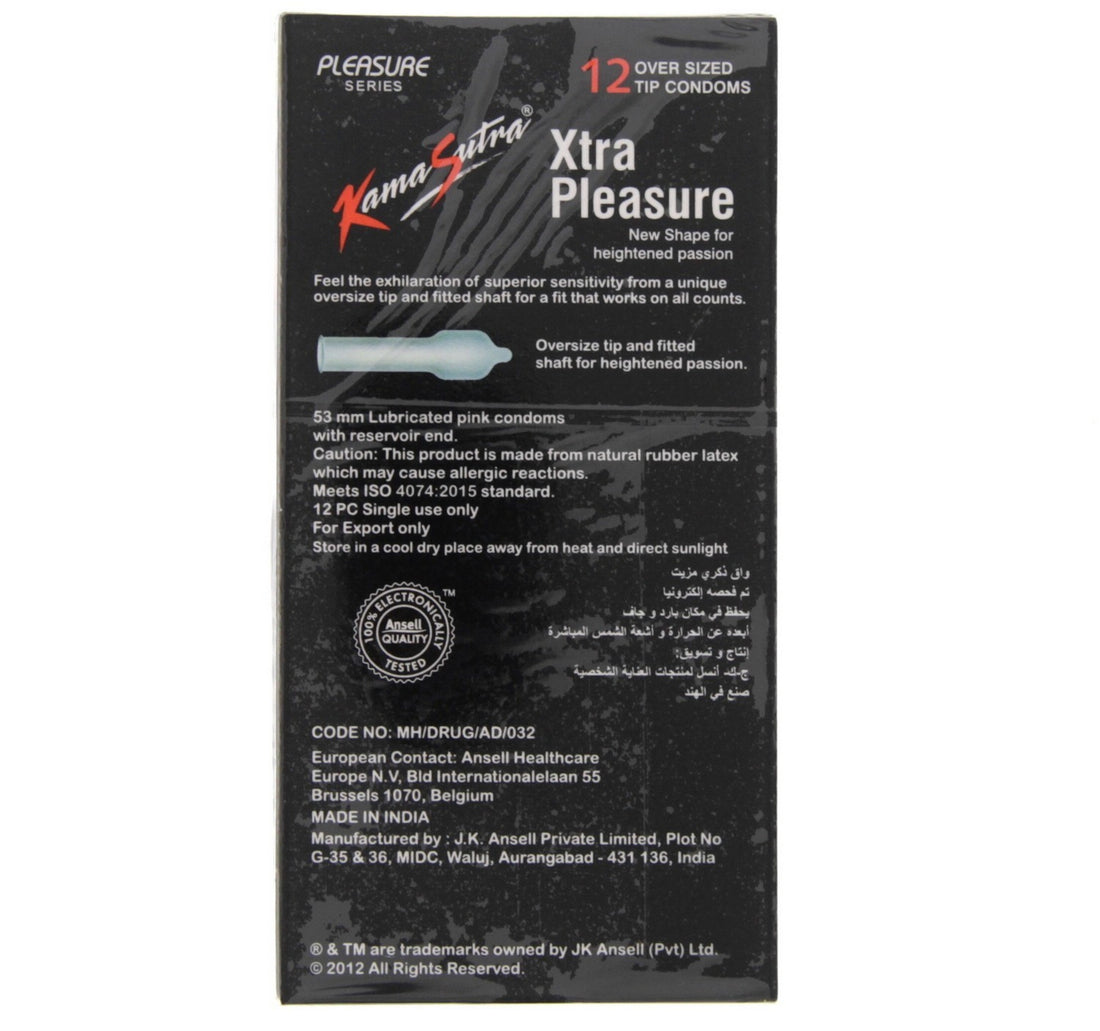 Kamasutra Xtra Pleasure Condoms 12 pcs