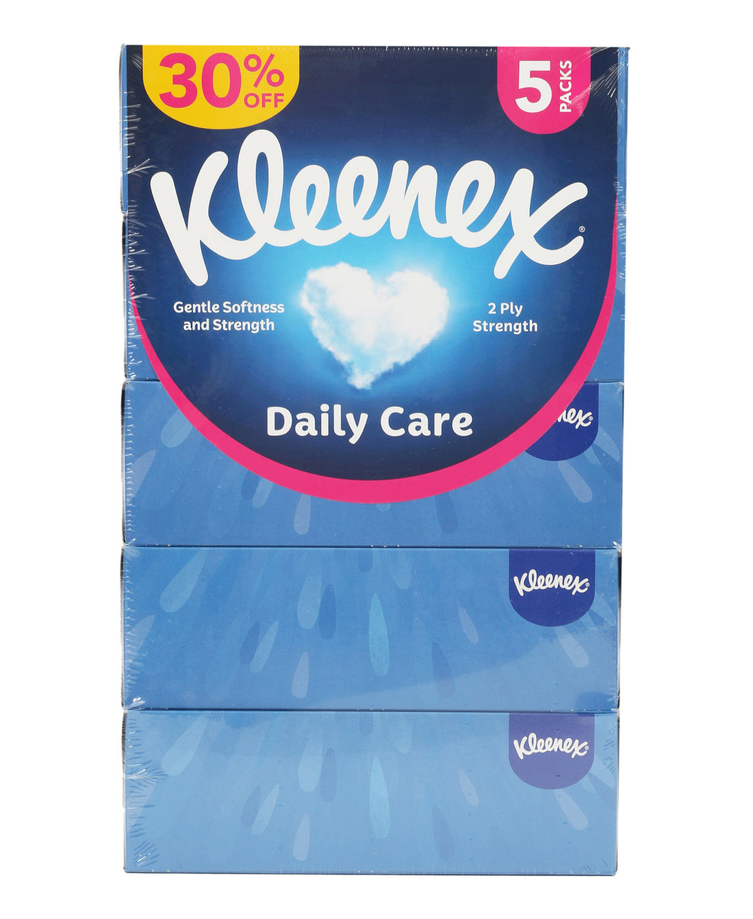 Kleenex Daily Care Facial Tissue Value Pack 5 x 120 Sheets