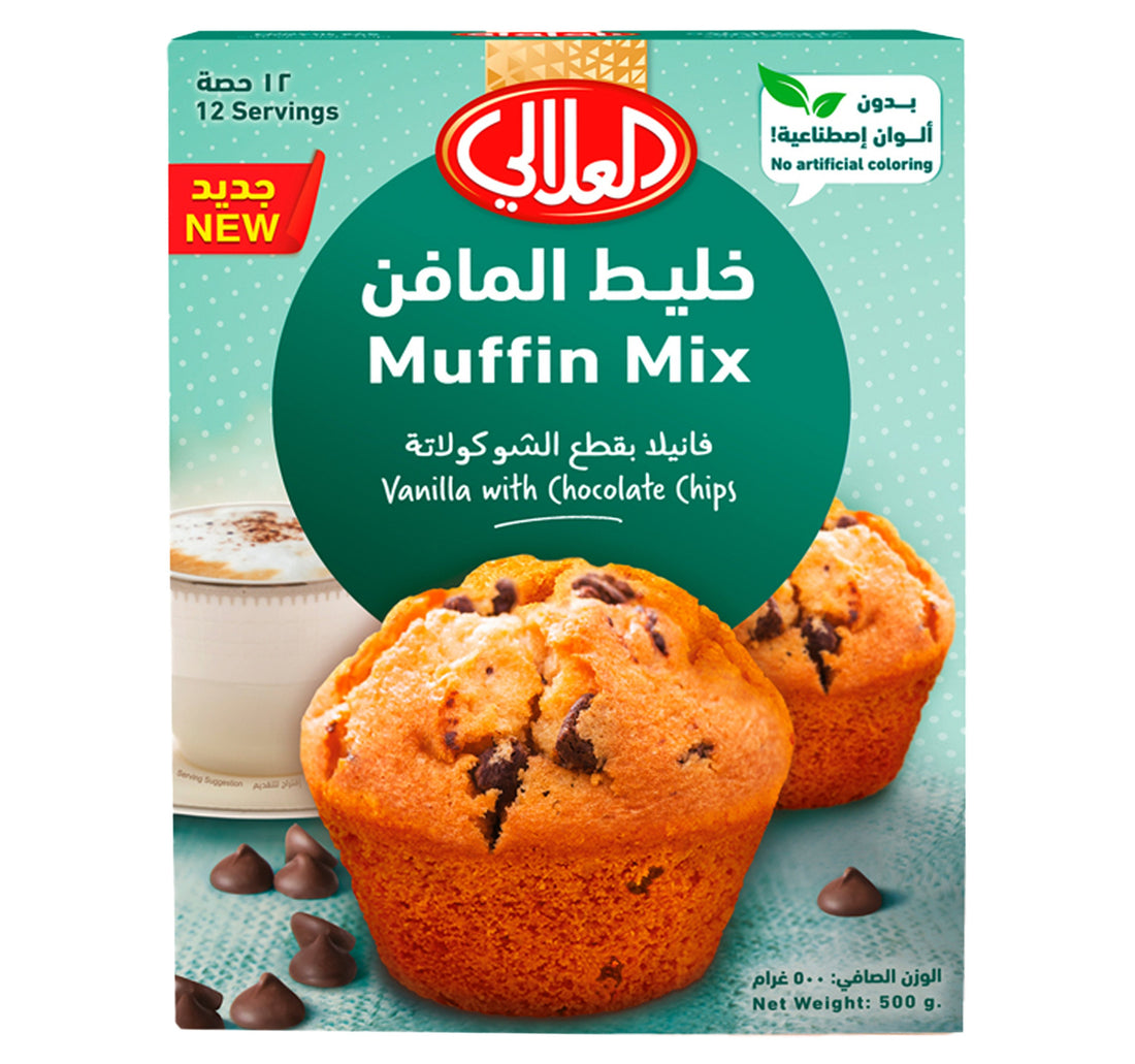 Al Alali Muffin Mix Vanilla With Chocolate Chips 500 g