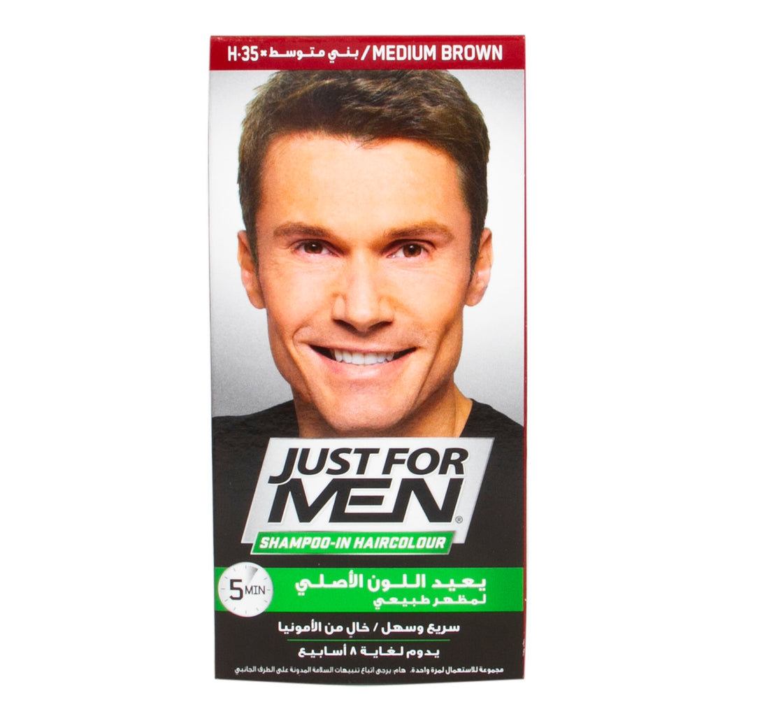 Just For Men Shampoo-In Hair Color Medium Brown 1 pkt