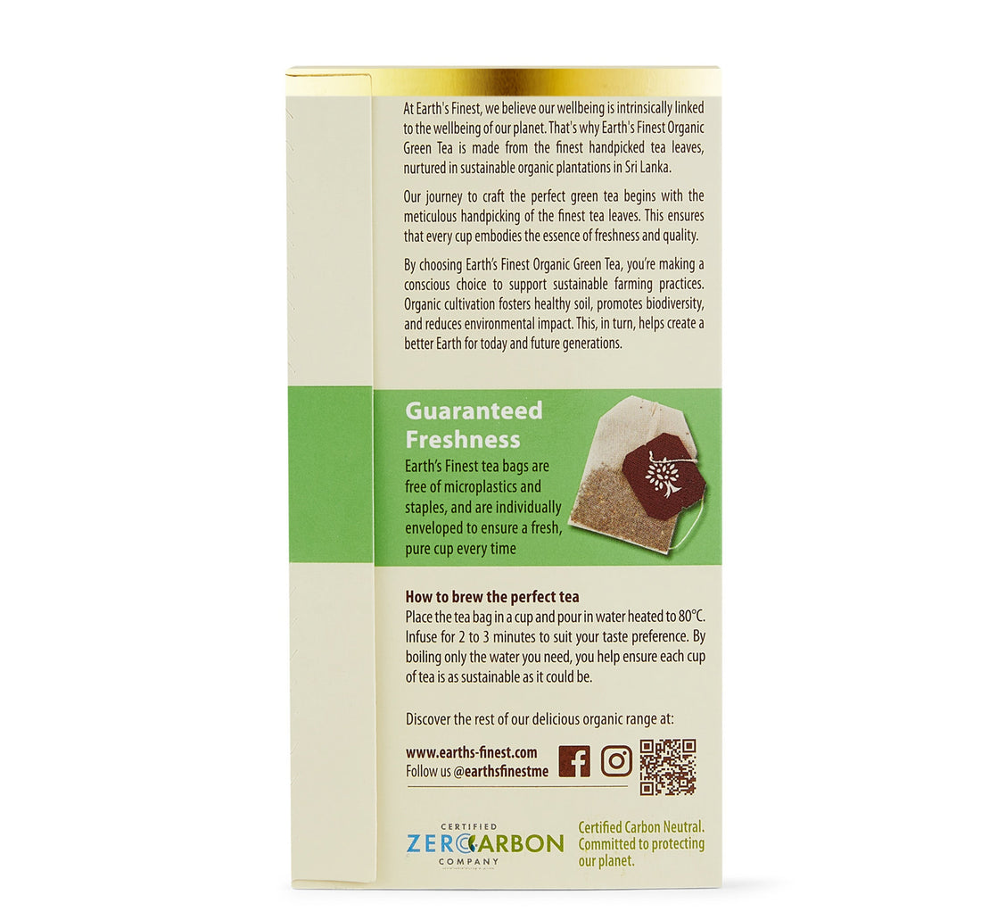 Earth's Finest Organic Green Tea 25 Teabags