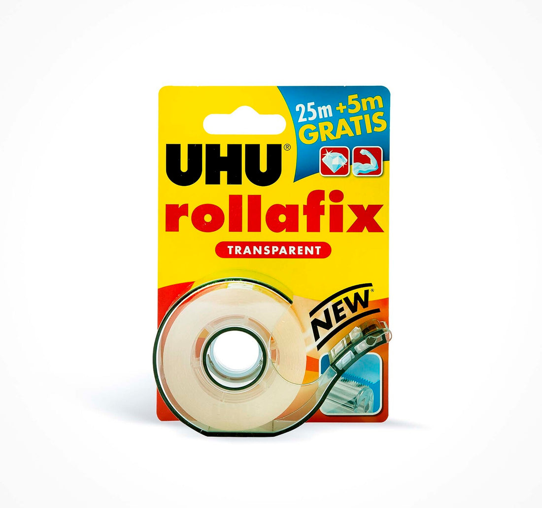 UHU Rolla Fix Transparent Tape 25m+5m 36380 Assorted