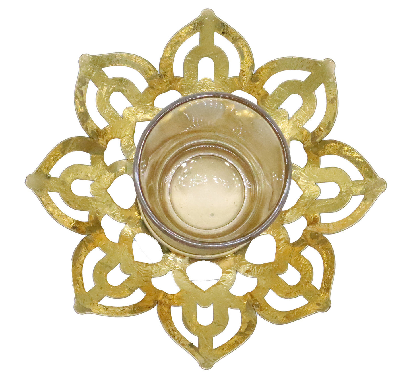 Maple Leaf Enzo Lotus Metal Base Candle Holder