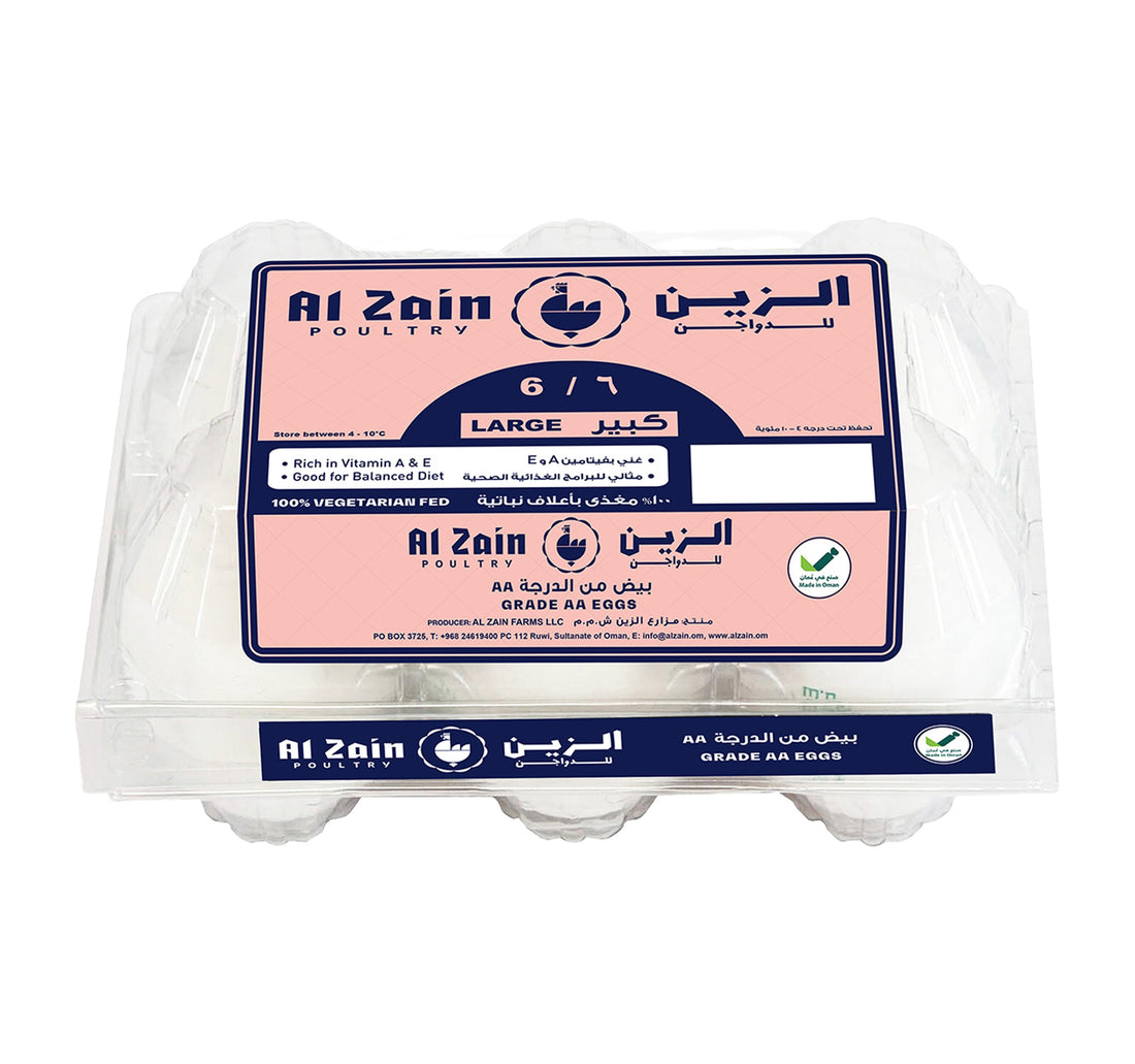 Al Zain White Eggs Large 6 pcs