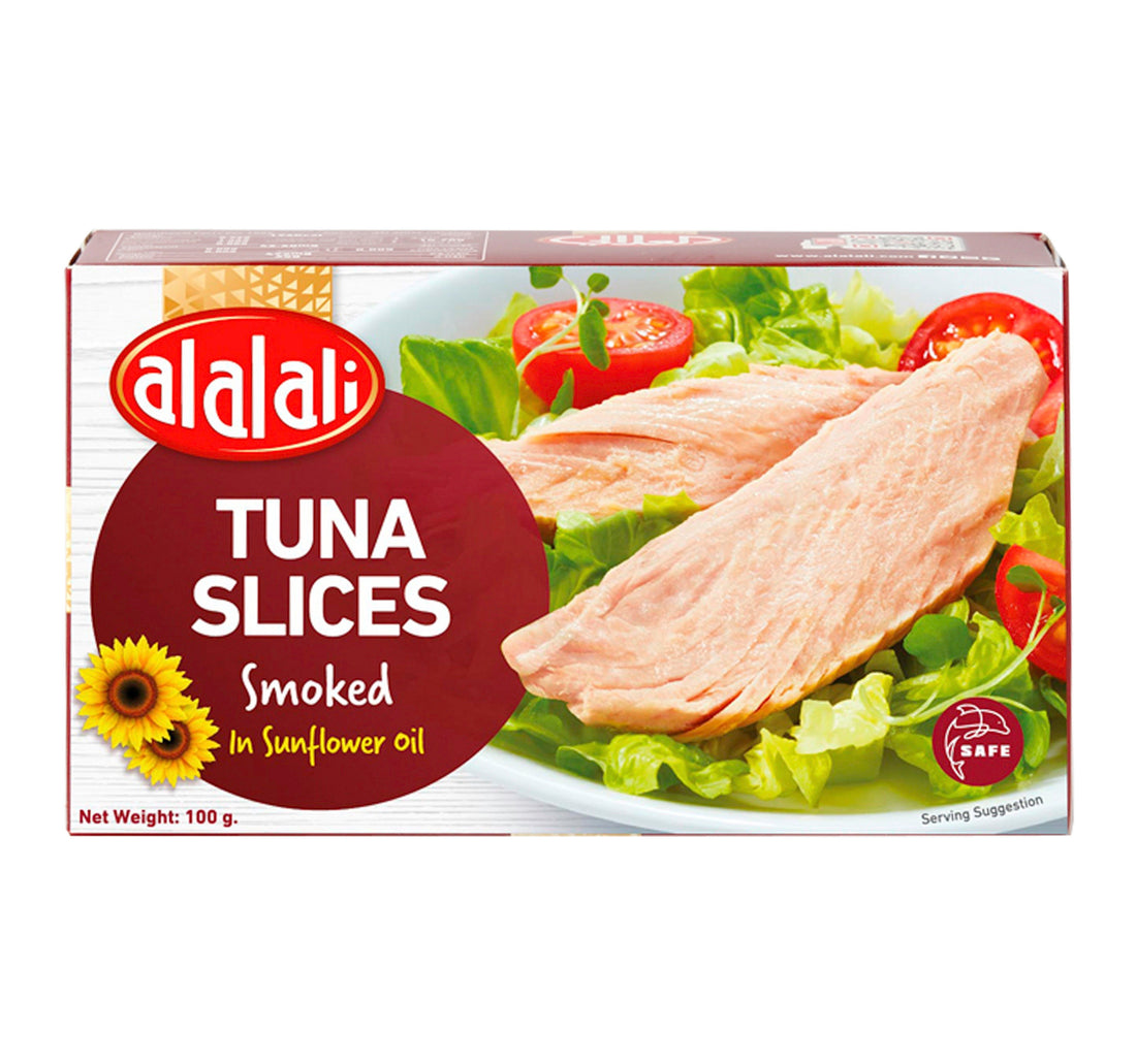 شرائح تونة مدخنة بزيت دوار الشمس من العلالي 100 غرام