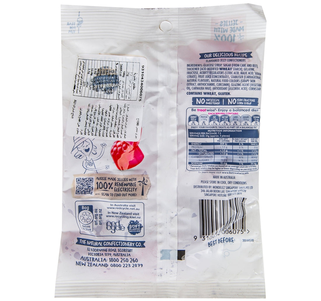 The Natural Confectionery Co. Berry Bliss Flavoured Jellies 180 g