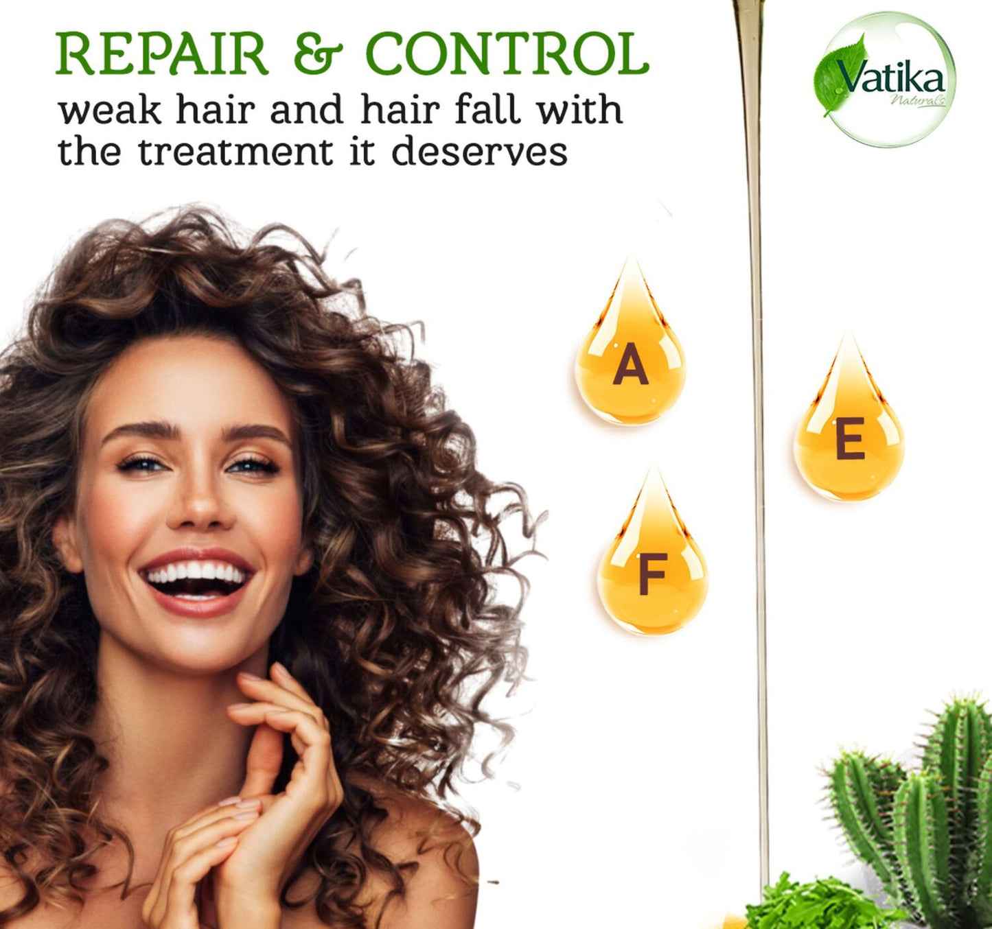 Vatika Naturals Hair Fall Control Oil Replacement For Weak Hair Prone to Hair Fall 200 ml