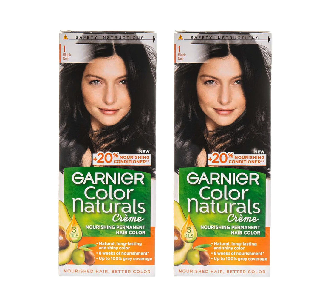 Garnier Color Naturals Creme 1 Black Noir Value Pack 2 x 1 pkt