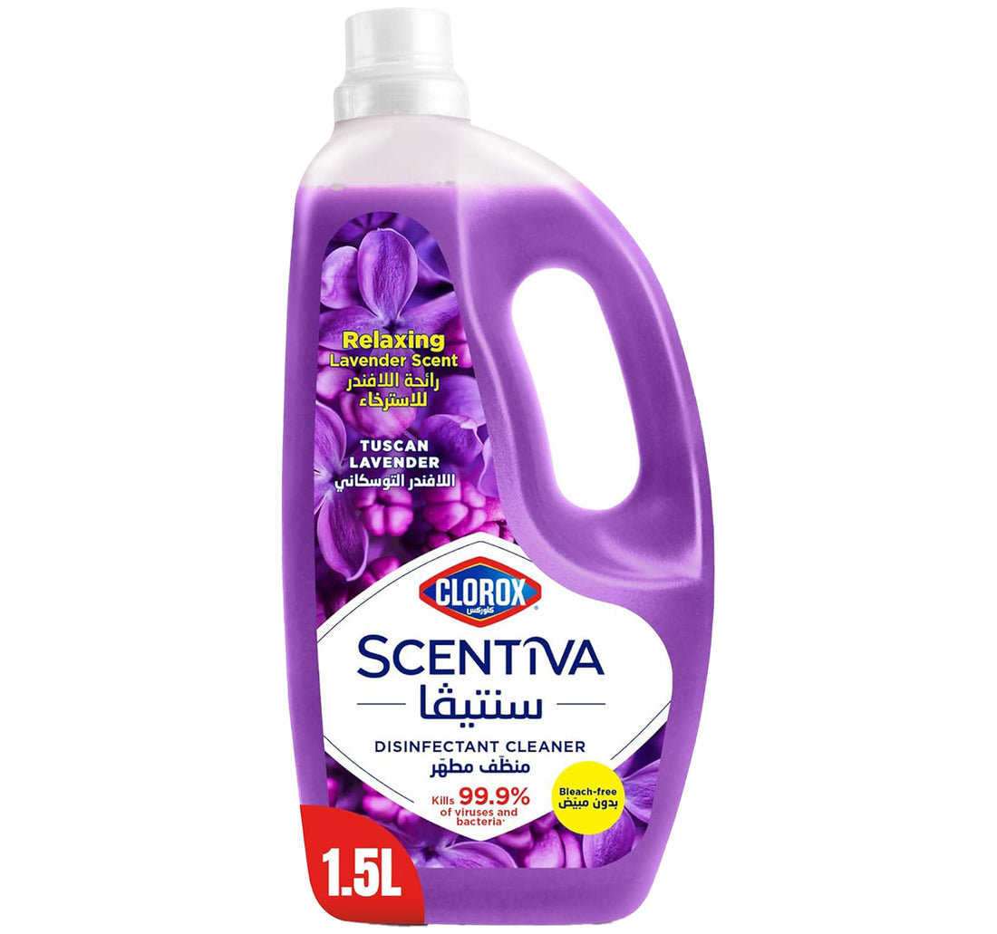 Clorox Scentiva Disinfectant Cleaner Tuscan Lavender Bleach Free 1.5 Litres