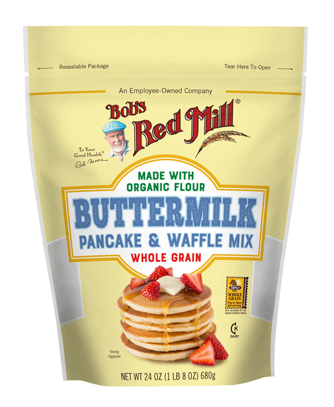 Bob's Red Mill Buttermilk Pancake & Waffle Mix Whole Grain 680 g
