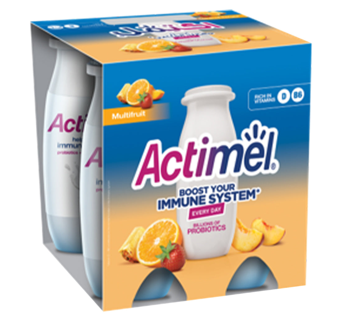 Actimel Immunity Support Multi-Fruit Flavored Yogurt Drink 4 x 93 ml