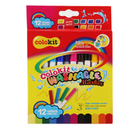 أقلام تحديد Flex Office Colokit القابلة للغسل SWM-C01، 12 قطعة