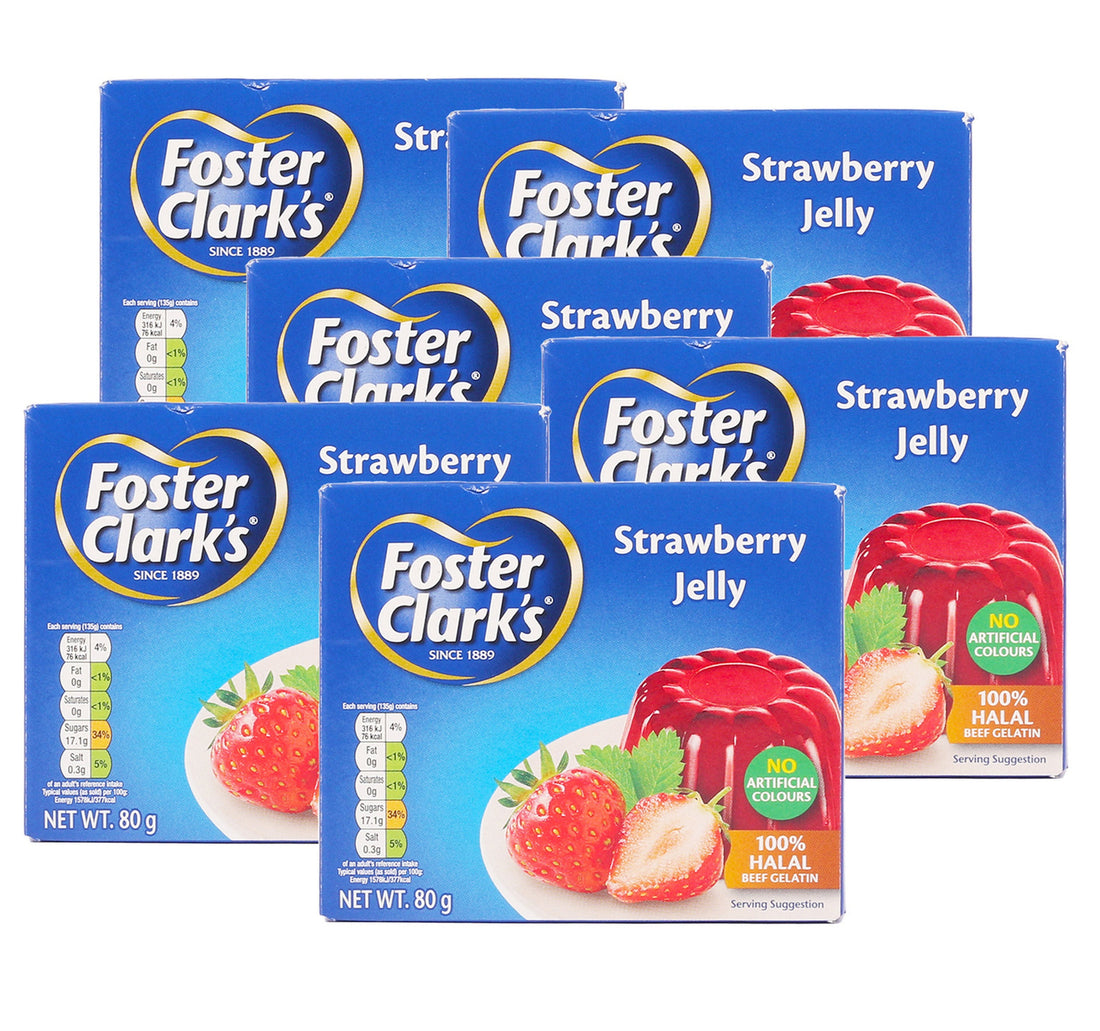 Foster Clark's Strawberry Jelly Value Pack 6 x 80 g