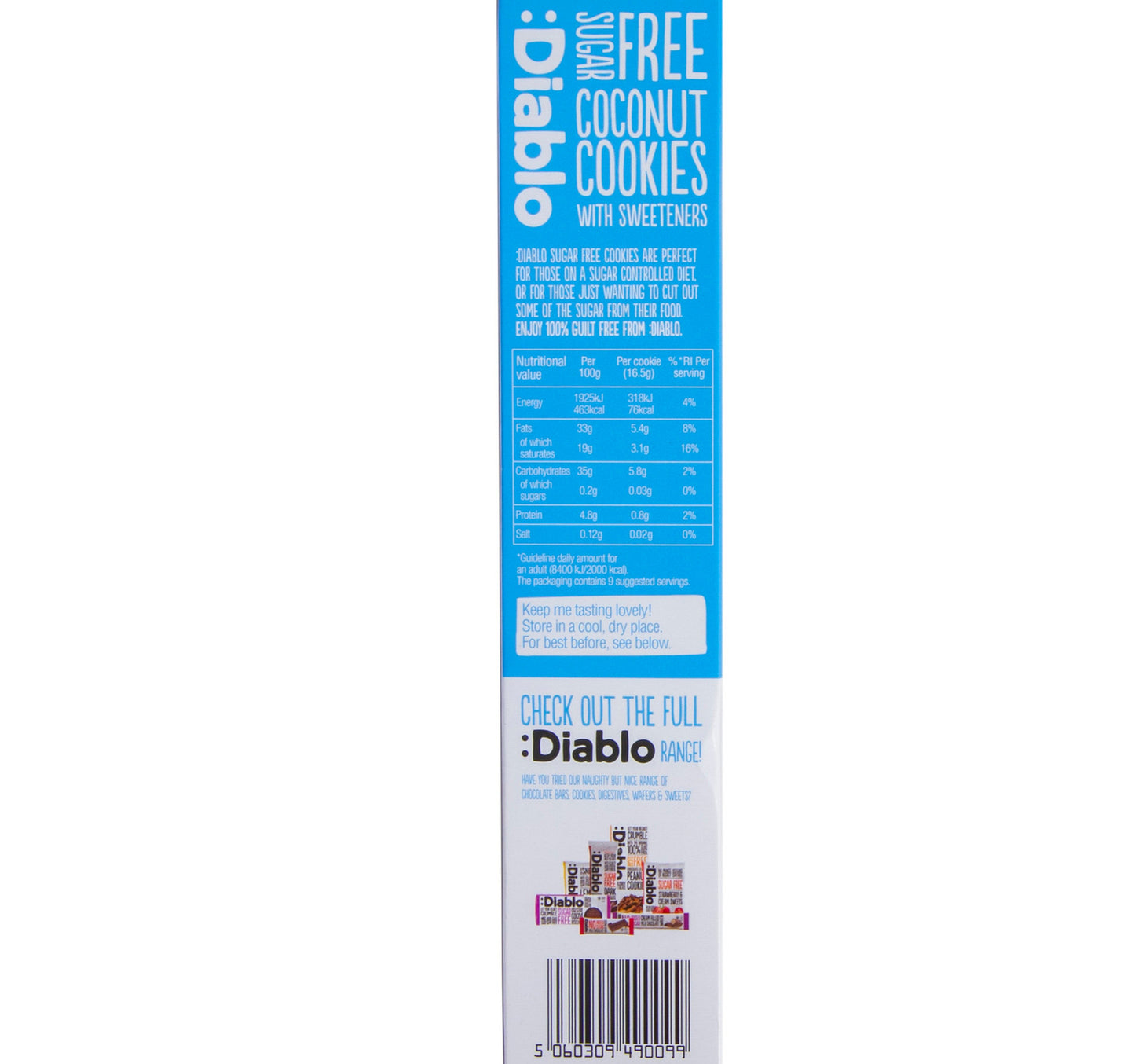 Diablo Coconut Cookies No Added Sugar 150 g