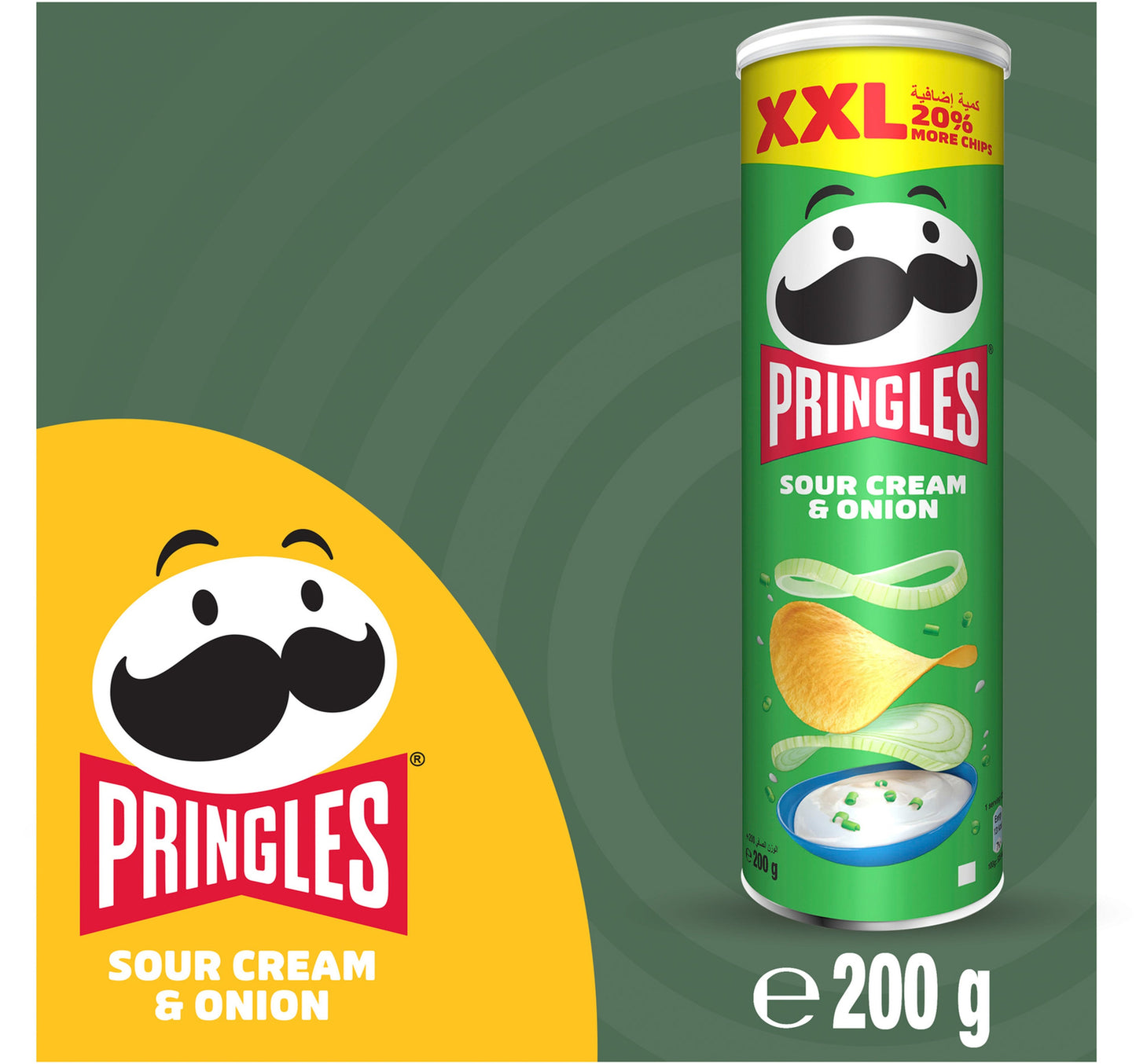 Pringles XXL Sour Cream & Onion Flavoured Chips 200 g