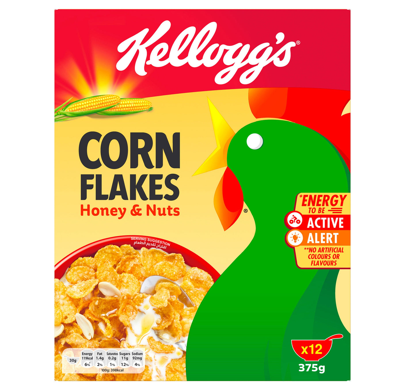 Kellogg's Corn Flakes Honey & Nuts 375 g