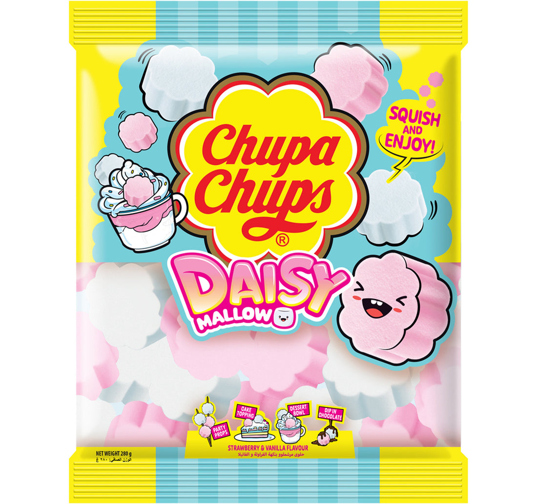 Chupa Chups Daisy Marshmallow Strawberry & Vanilla Flavour 280 g