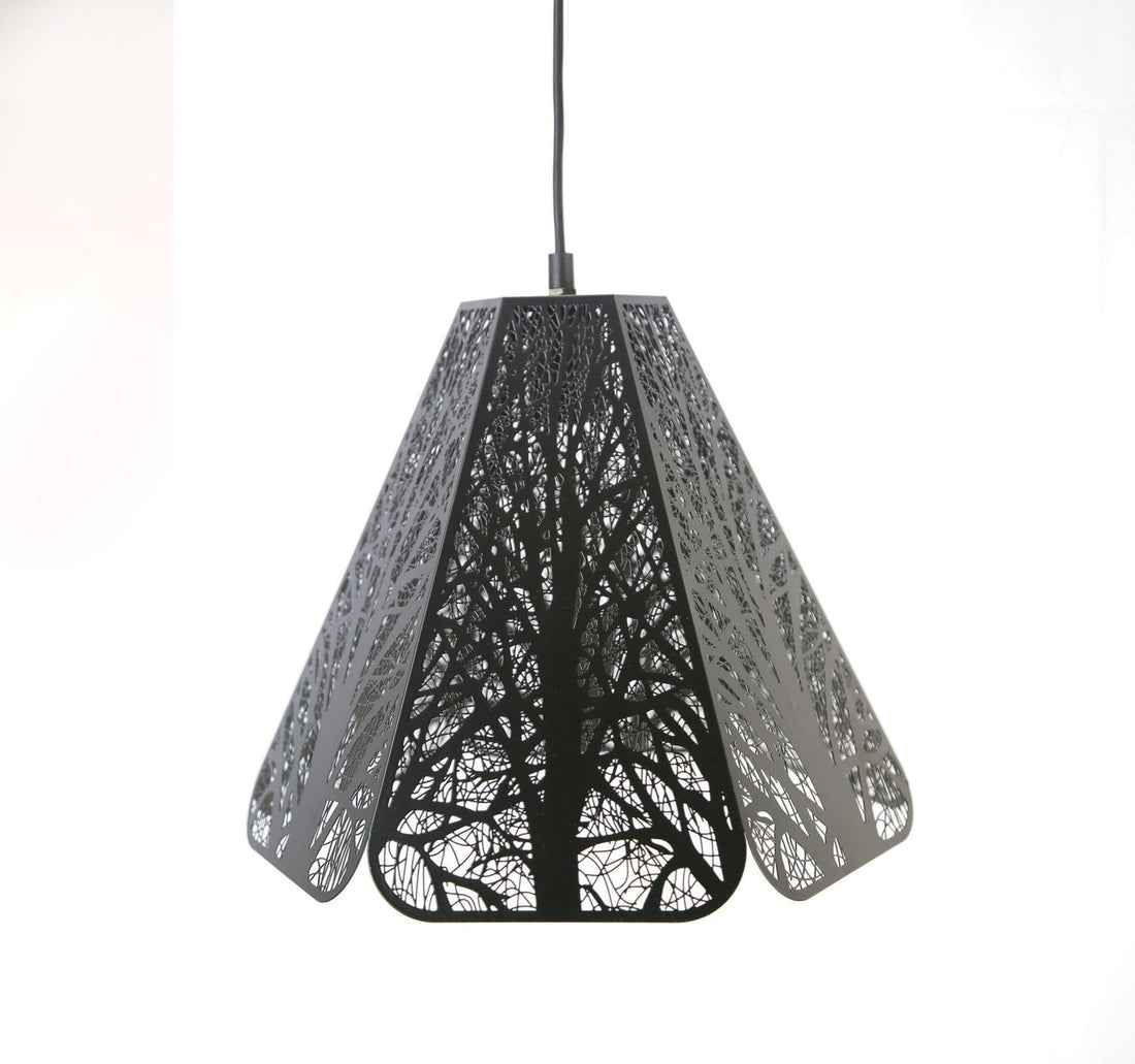 Maple Leaf Pendant Lamp Shade XCL181068 Size:32x32x105cm Black
