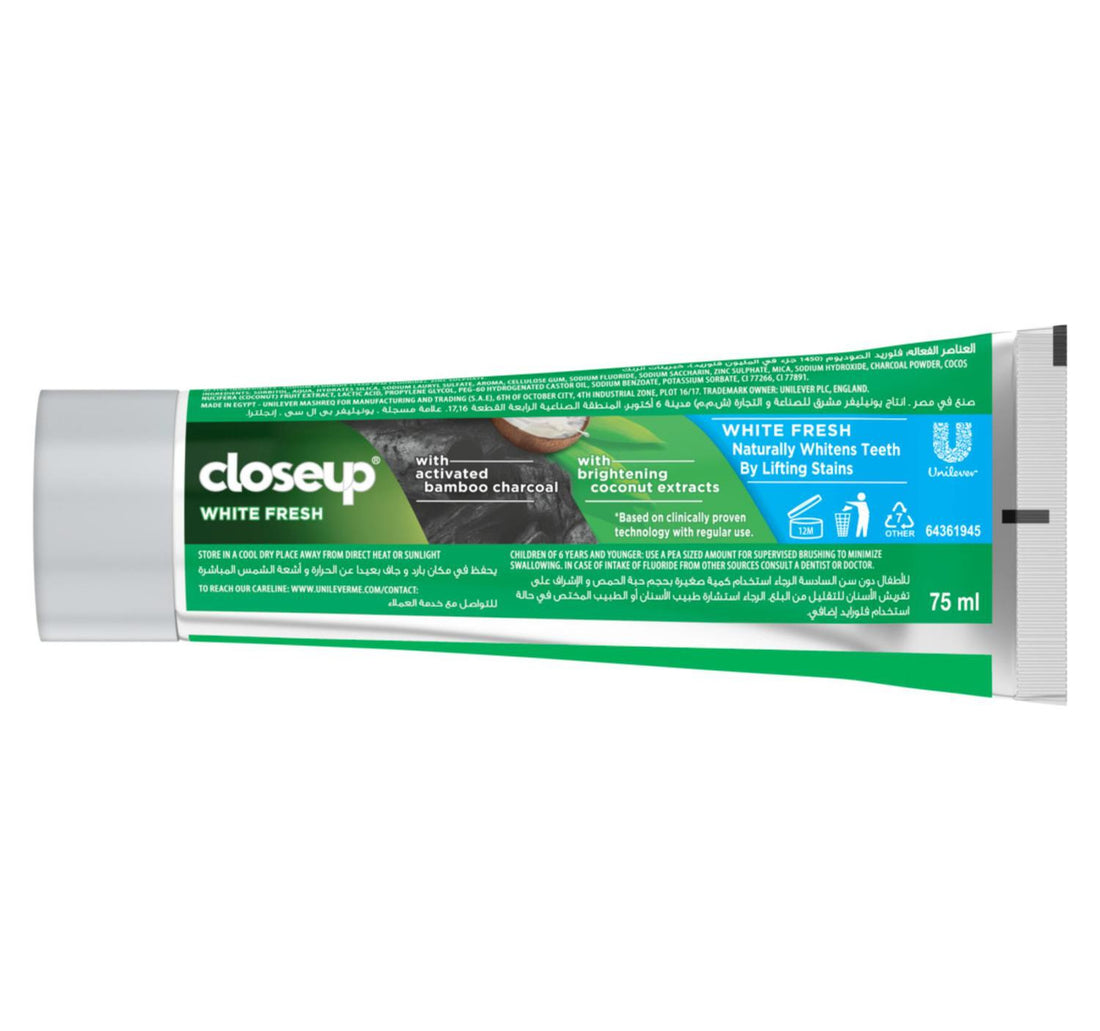 Closeup White Fresh Charcoal Coco Toothpaste 75 ml